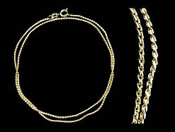 Модний ланцюжок на шию золотистий