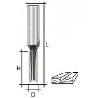 Фреза пазовая прямая с двойным лезвием, DxHxL = 10х20х58 мм