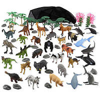 Ігровий набір планета тварин Animal Planet Animal Kingdom Mega Pack Playset — 60 Pieces