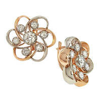 Сережки з діамантами, рубіном, сапфіром, смарагдом, топазом, перлами