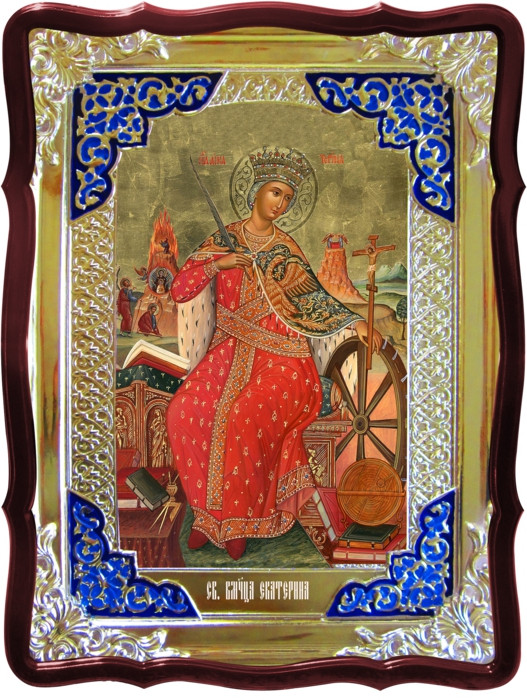 Ікона в ризі - Свята мучениця Катерина в православному інтернет магазині