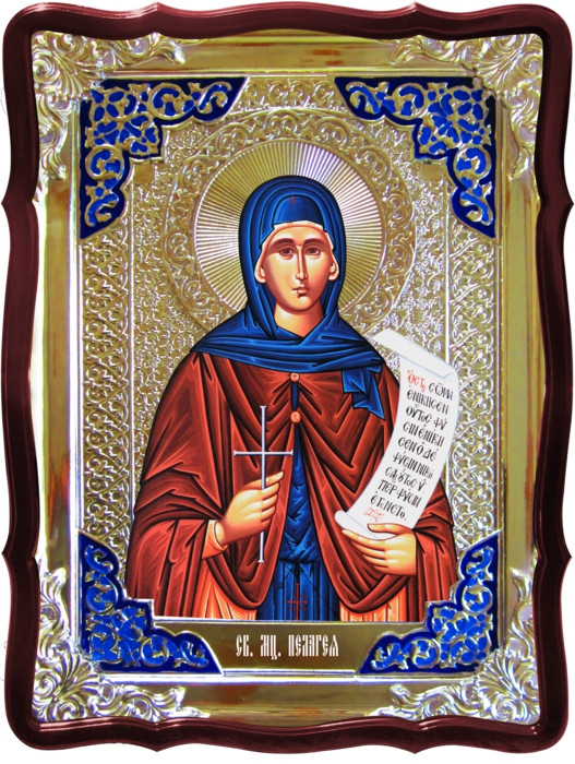 Ікона в ризі - Свята мучениця Пелагія в православному магазині