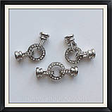 Замок зі стразами Кільце сталь, фото 4