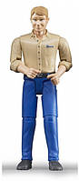 Фигурка мужчины в синих штанах и бежевой рубашке Bruder (60006)