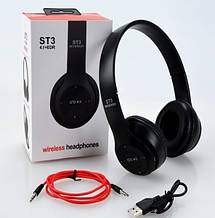 Навушники безпровідні ST Color (Bluetooth+SD card+FM+with cable), фото 2