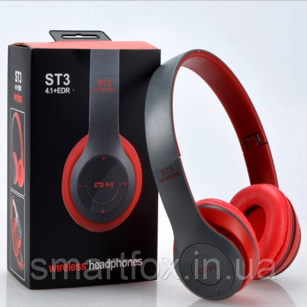 Наушники беспроводные ST Color (Bluetooth+SD card+FM+with cable) - фото 6 - id-p564032420