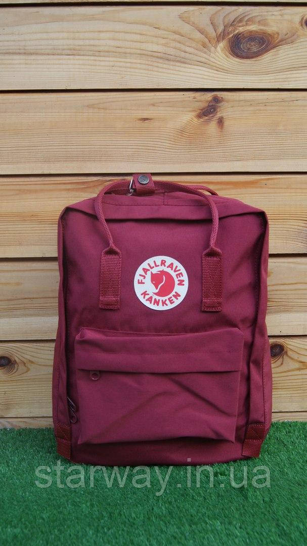 Бордовый рюкзак Fjallraven Kanken Classic Bag | канкен оригинальные бирки - фото 2 - id-p564048887