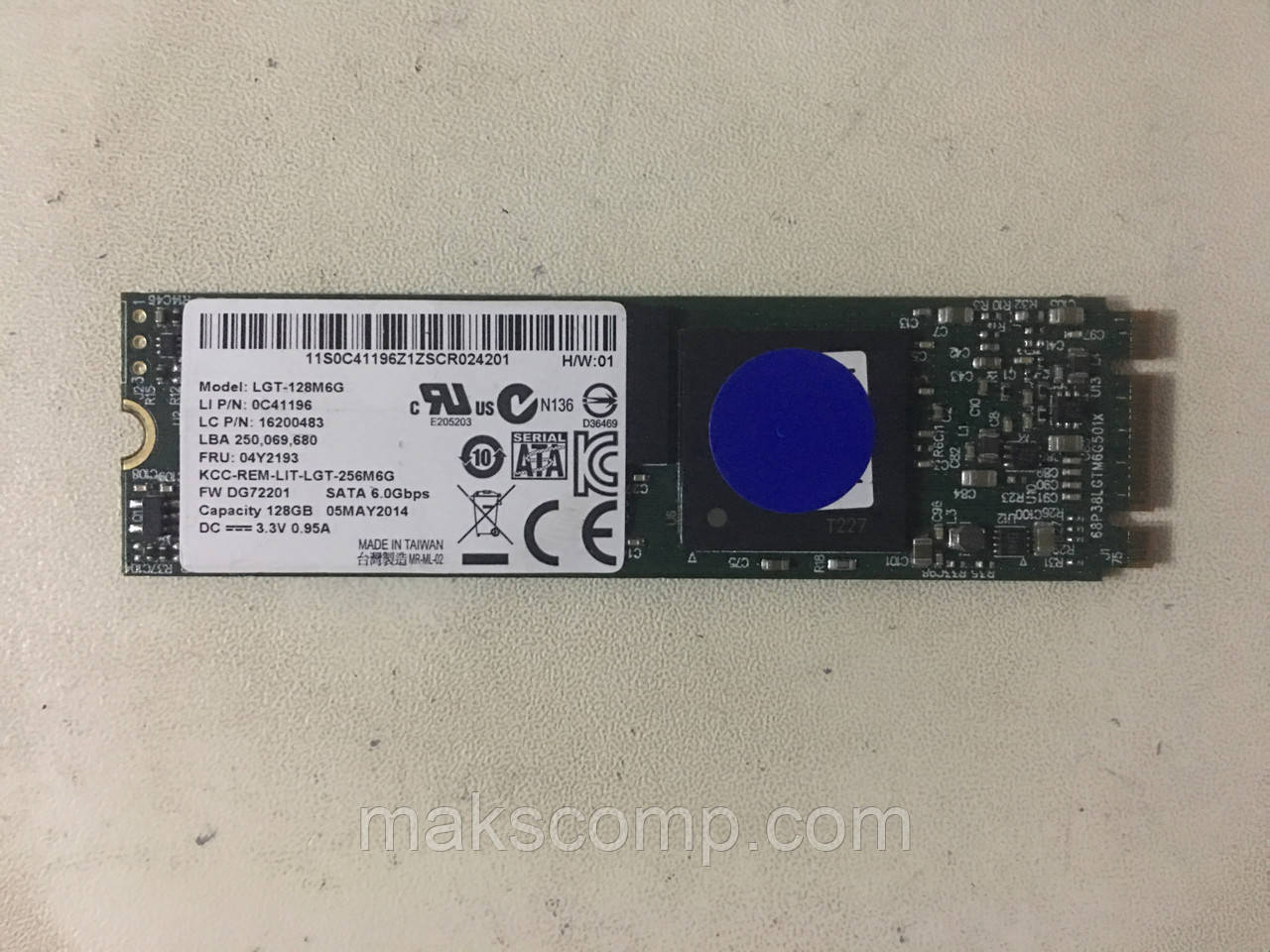 SSD LITE-ON 128GB m.2 SATAIII (LGT-128M6G)(б/у)