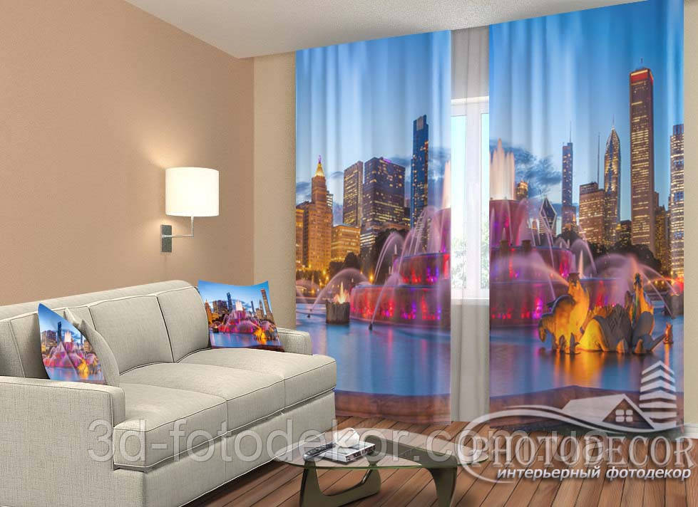 Фото Штори "Чикаго" 2,5м*2,6м (2 полотна по 1,30м), тасьма