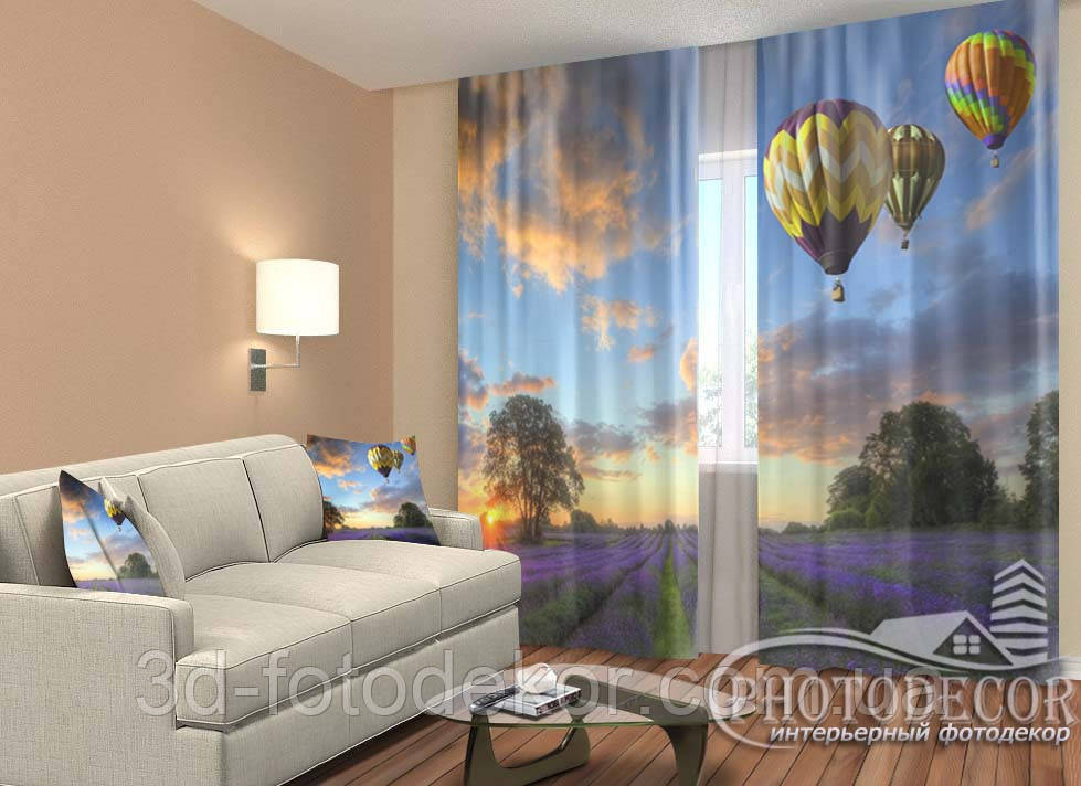Фото Штори "Кулі над полем" 2,5 м*2,6 м (2 полотна по 1,30 м), тасьма