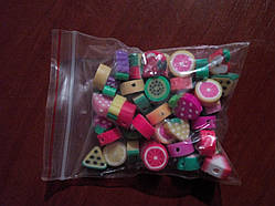 Бусини фрукти для рукоділля з полімерної глини 10 мм 20 шт.