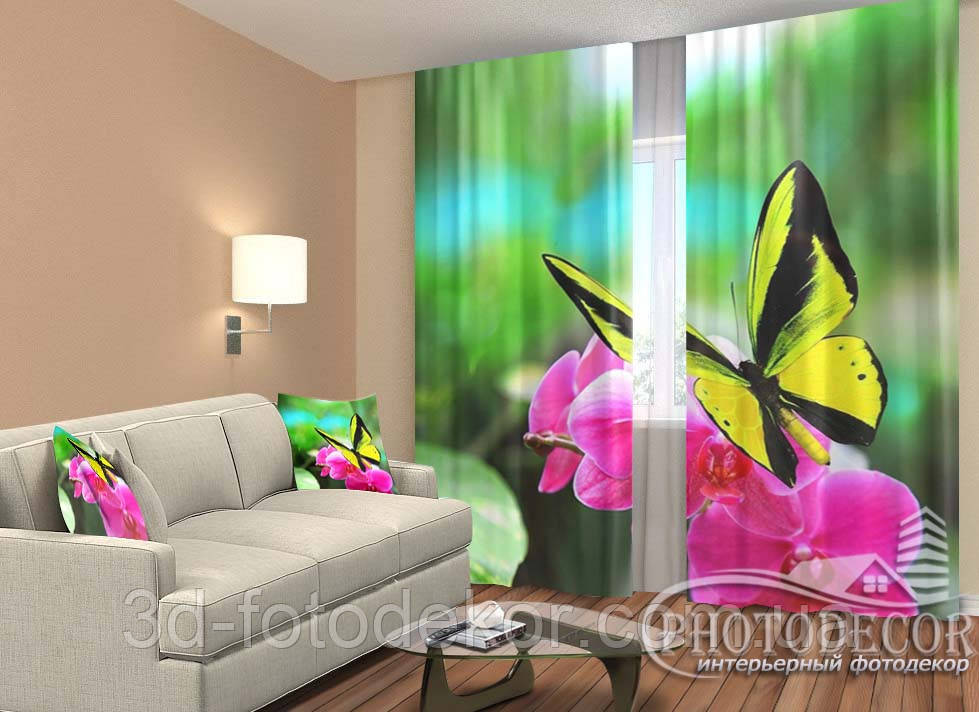 3D Фото Штори "Яскраві барви" 2,5м*2,6м (2 полотна по 1,30м), тасьма