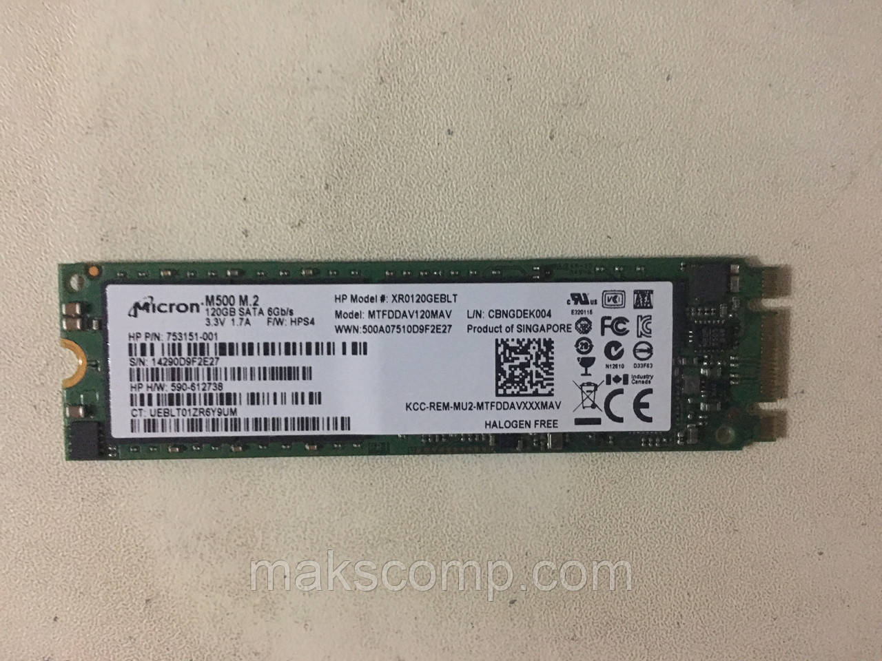SSD Micron M500 120GB m.2 SATAIII (MTFDDAV120MAV)