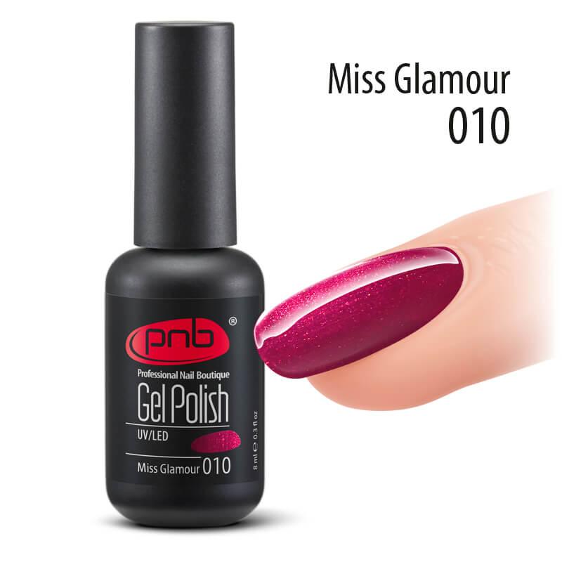 Гель-лак PNB 010 Miss  Glamour, 8 мл