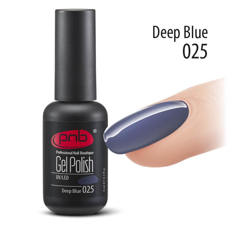 Гель-лак PNB 025 Deep Blue, 8 мл