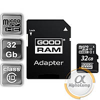 Картка пам'яті microSD 32 GB GOODRAM Class 10 UHS-I (M1AA-0320R11) + SD адаптер