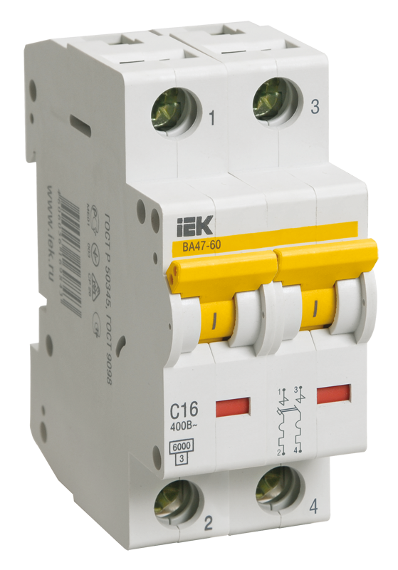 Авт.викл. ВА 47-60 2Р 63А 6 кА х-ка D ІЕК