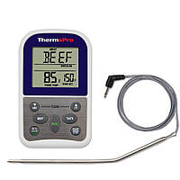 Термометр для м'яса ThermoPro TP-10 (від -9 до +250 °C) з виносним датчиком із неіржавкої сталі та таймером