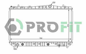Радіатор охолодження Chevrolet Lacetti(автомат)