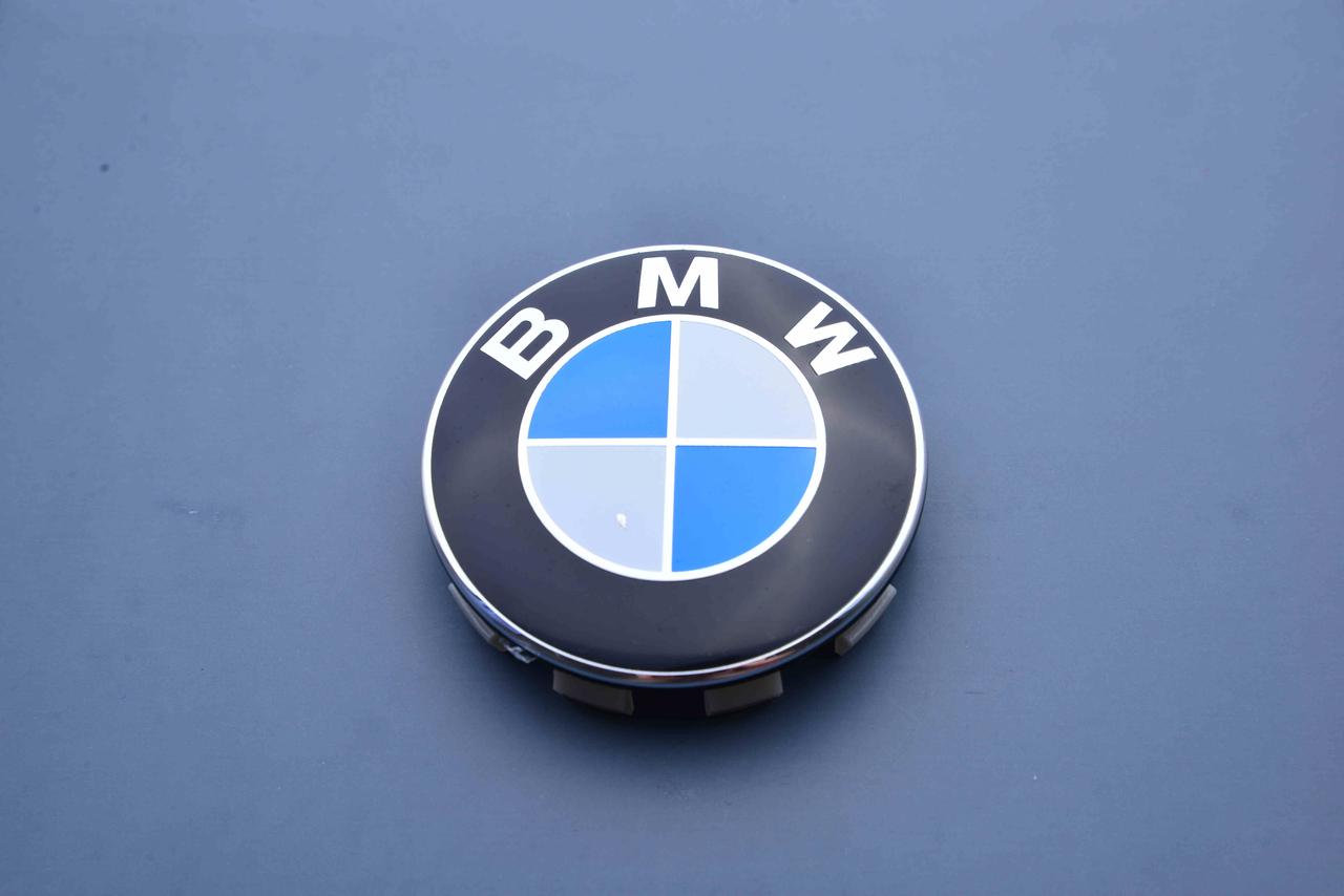 Ковпачки заглушки на литі диски в диски BMW (БМВ) (68.5/65/10) 36136783536 біло-сині