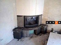Монтаж камінної топки Dovre 2180 CBBS/B панорама