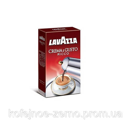 Кава мелена lavazza crema e gusto ricco 250 гр Оригінал