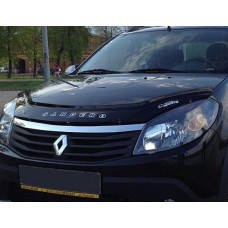 

Дефлектор капота, мухобойка Renault Sandero с 2008 г.в. VIP