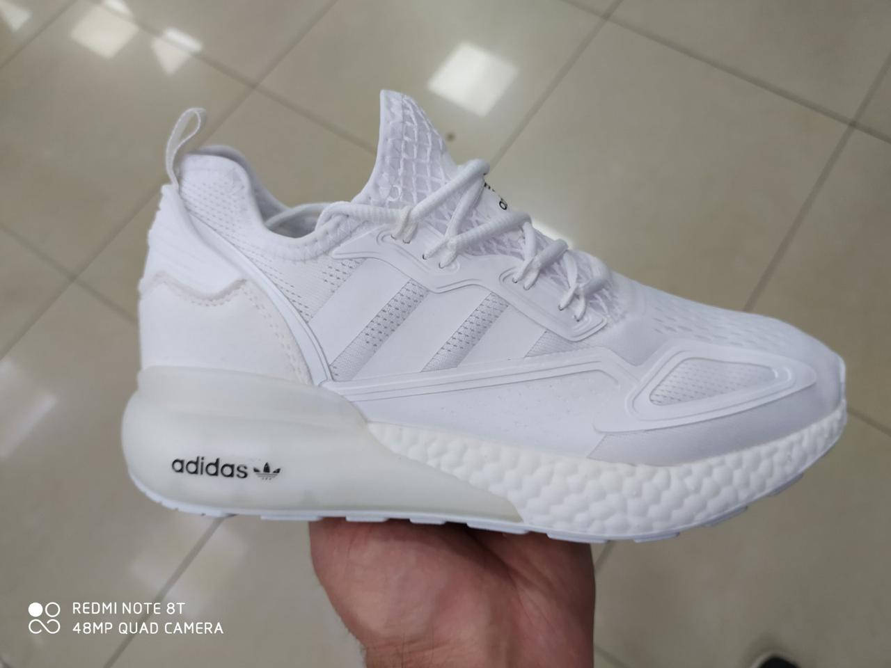 

Кроссовки Adidas ZX 2K Boost белые легкие кроссы, Белый