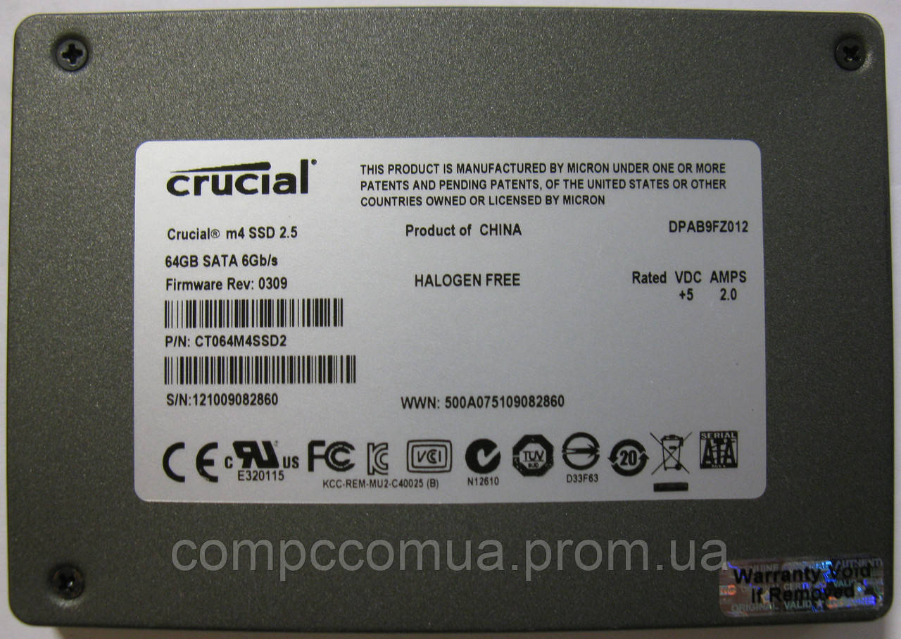 SSD Crucial M4 64GB 2.5" SATAIII - фото 2 - id-p564476452