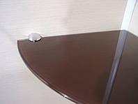 Полка стеклянная угловая 6 мм коричневая 25 х 25 см