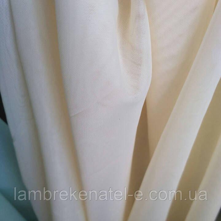 Шифон молочного кольору на метраж, залишки, фото 1