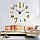 Великий 3Д годинник на стіну 3D DIY Clock 70-150см Слова Золото 001G, фото 3