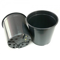 Стакан / горщик для розсади, чорний, без дренажних отворів, розмір 115х80, 500мл, фото 1