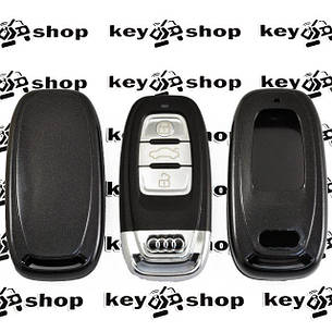 Чохол для смарт ключа Audi (Ауді), A4, A6, Q5, кнопки без захисту, (чорний, пластиковий), фото 2