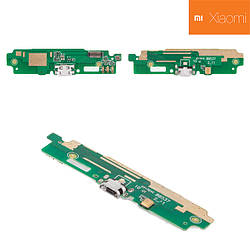 Шлейф — плата заряджання для Xiaomi Redmi 3S (2016031), конектора заряджання, з компонентами, оригінал