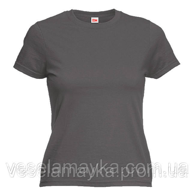 Жіноча футболка темно-сірого кольору (Комфорт)