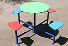 Столик для дитячого майданчика,чотиримісний., фото 3