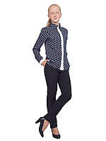 Блузка дитяча для дівчаток М-1068 розмір 122  134 140  146  158  горох тм "Попелюшка"