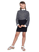 Блузка дитяча для дівчаток М-1069 зріст 140  горох км "Попілюшка"