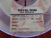 Резистор постоянный Royal Ohm 0805W8F0100T5E 0805 1% 10Ohm