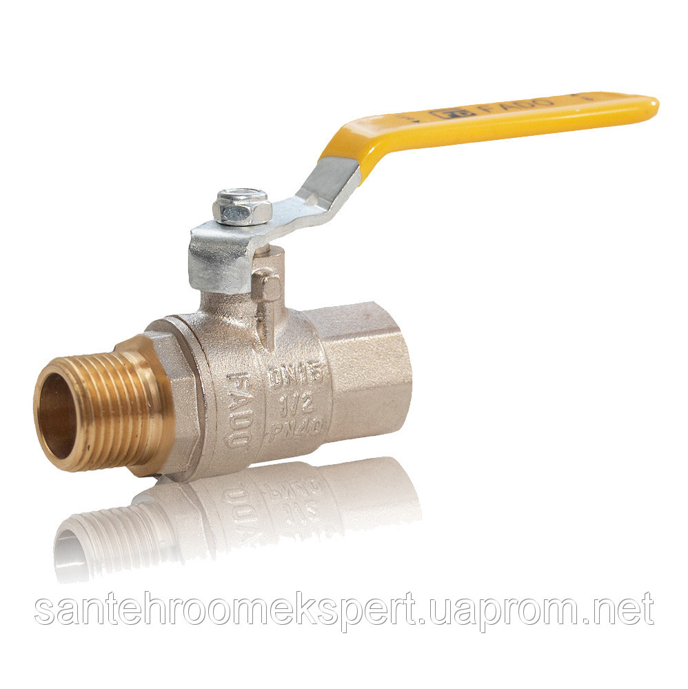 Кран кульовий FADO ГАЗ 20 3/4" НВ ручка, фото 1