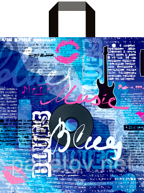 Пакет петля "Блюз" (38х43+3)80 мкм 25 шт./паковання