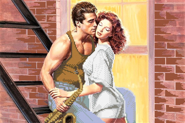 Схема для вышивки бисером музыкант