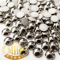 Керамічні термоклейові напівперлини 5 мм Hematite (Упаковка 50 шт.)