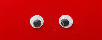 Око для іграшок круглі (8 мм) ч/б