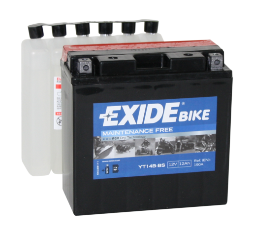 Аккумулятор мото EXIDE B/O 12V 12AH 190A YT14B-BS/ET14B-BS [150X70X145]