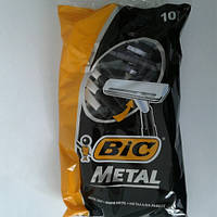 Станок для бритья мужской одноразовый BiC Metal 10 шт. бик металл Оригинал