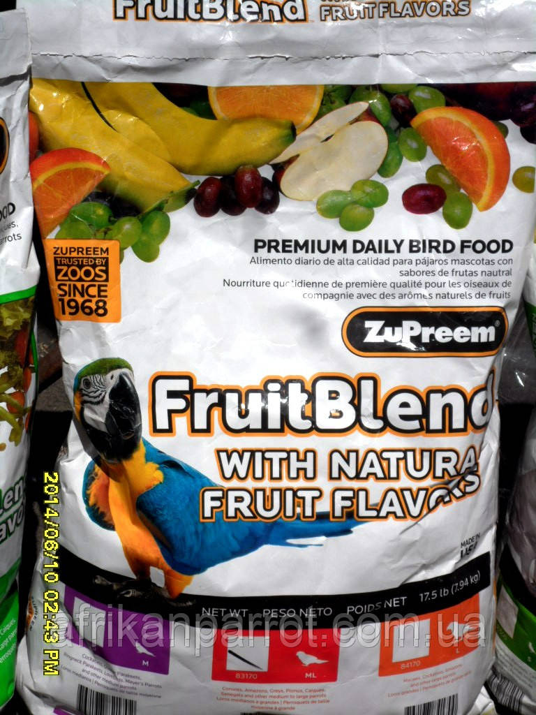 ZuPreem Корм — Гранули для папуг ZuPreem 8 кг. (L), фото 1