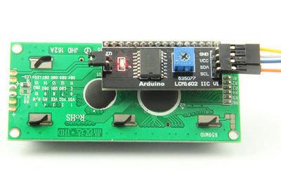 РК LCD 1602 16х2 модуль із припаяним i2c-модулем — зелений дисплей