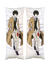 Подушка дакімакура Дадзай Осаму Bungou Stray Dogs декоративна ростова подушка для обіймання двостороння